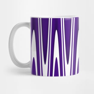 Purple and White Waves Mug